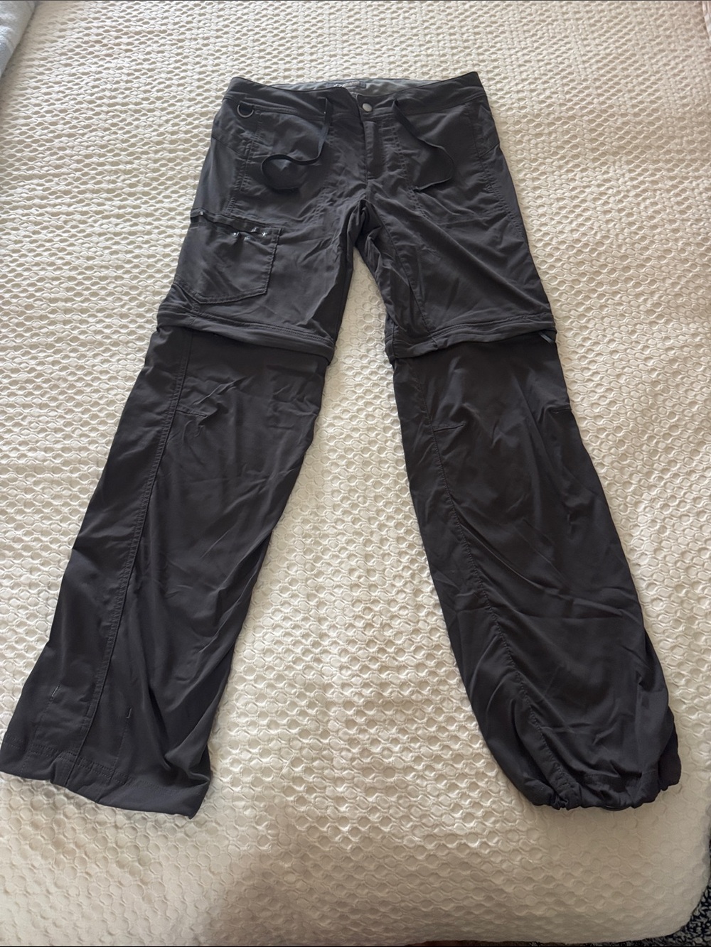 Eddie Bauer convertible dark gray Zip-Off hiking Pants